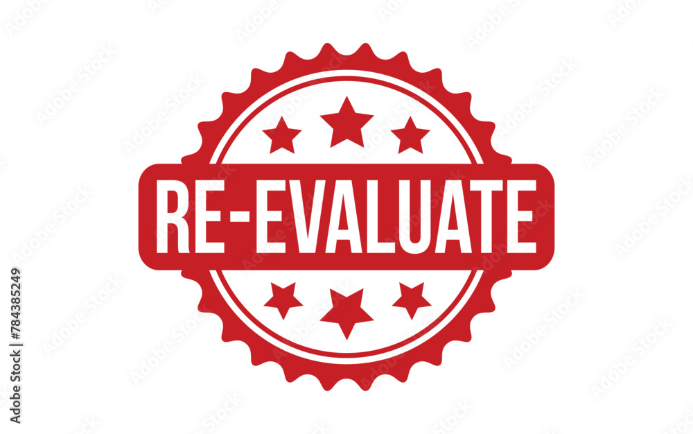Re Evaluate rubber grunge stamp seal vector Re Evaluate rubber grunge stamp seal vector