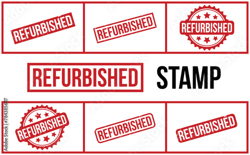 Refurbished Rubber Stamp Set Vector