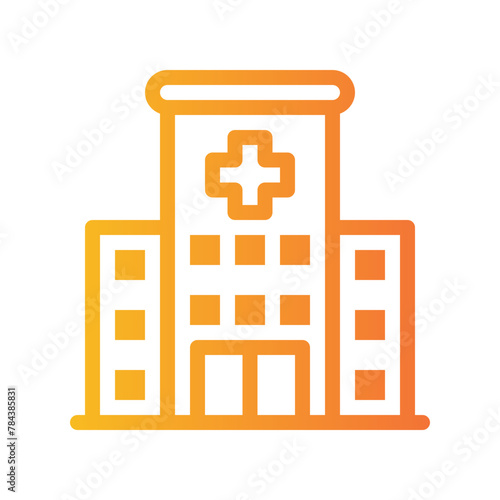 hospital gradient icon