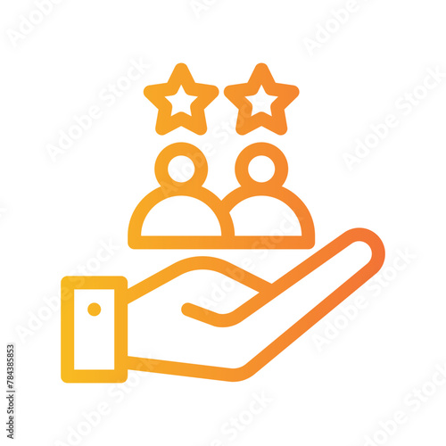 loyal customer gradient icon