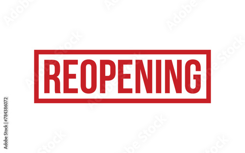 Reopening Rubber Stamp Seal Vector