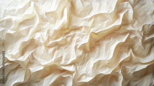 Close up view of a white fabric, perfect for backgrounds or textures