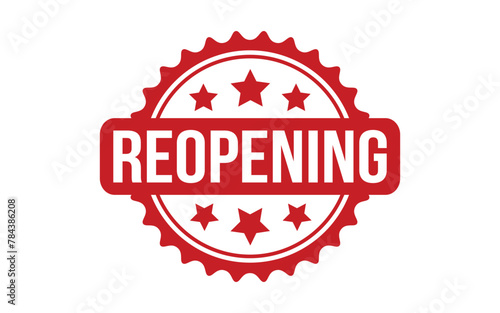 Reopening rubber grunge stamp seal vector