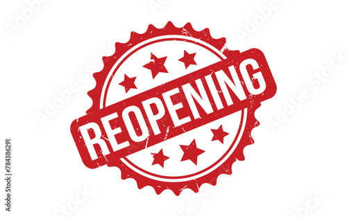Reopening rubber grunge stamp seal vector