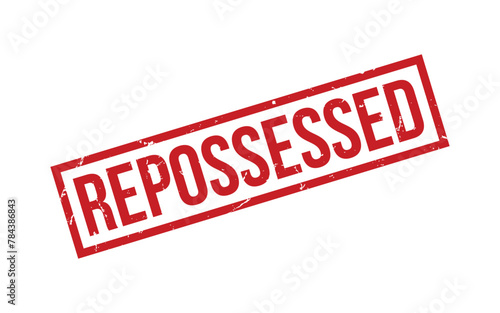Red Repossessed Rubber Stamp Seal Vector