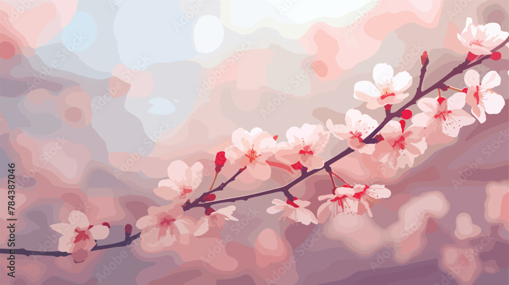 Cherry Blossom in spring with soft focus unfocused