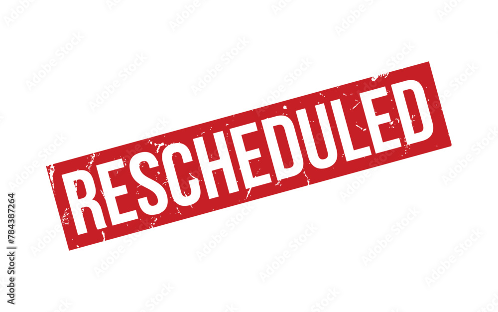 Fototapeta premium Rescheduled Rubber Stamp Seal Vector