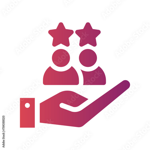 loyal customer flat gradient icon