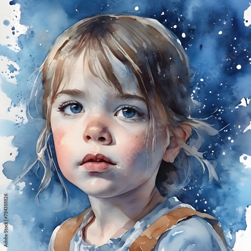 little girl in winter