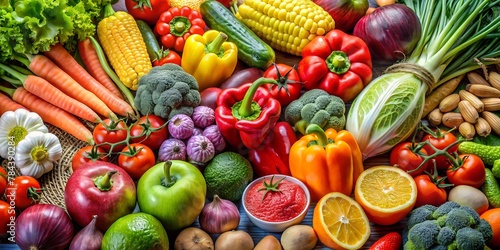 fresh vegetables and fruits