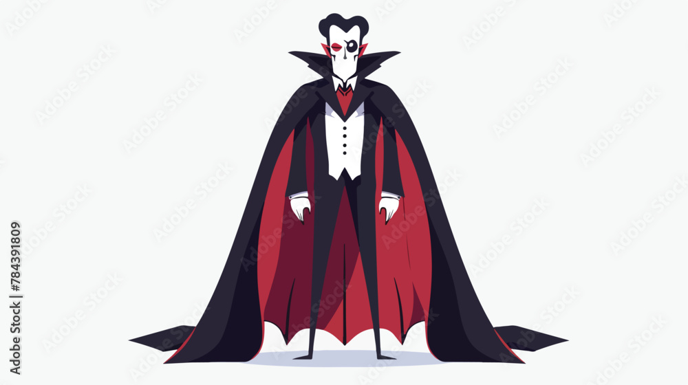 Vampire flat vector isolated on white background 