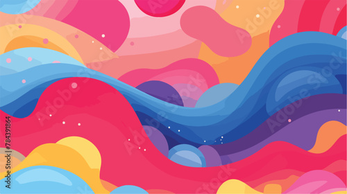 Colorful abstract background .. 2d flat cartoon vac photo