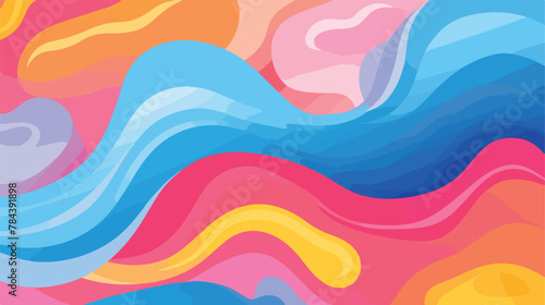 Colorful abstract background with swirls .. 2d flat