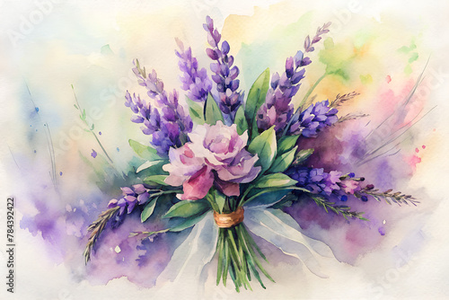 watercolor botanical flower illustration	