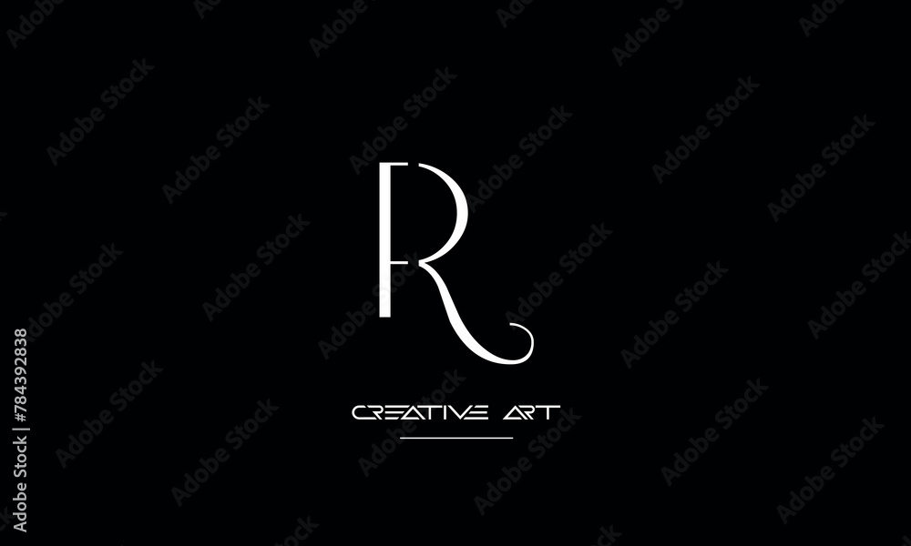 FR, RF, F, R abstract letters logo monogram FR, RF, F, R abstract letters logo monogram