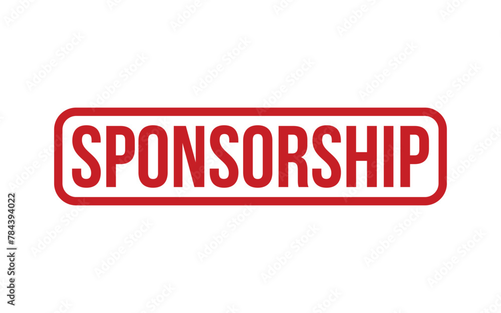Red Sponsorship Rubber Stamp Seal Vector Red Sponsorship Rubber Stamp Seal Vector