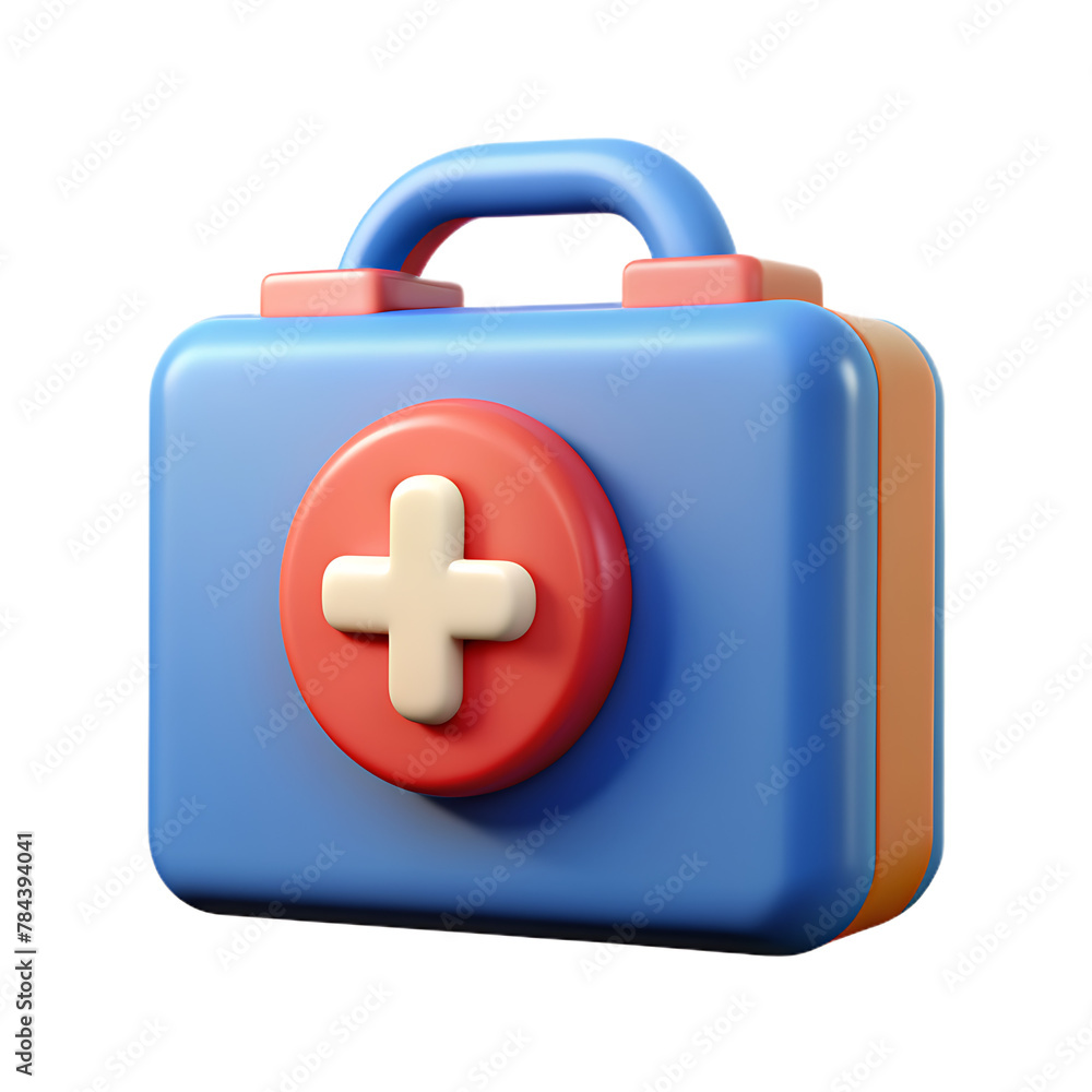 Fototapeta premium doctor bag icon isolated 3d render illustration