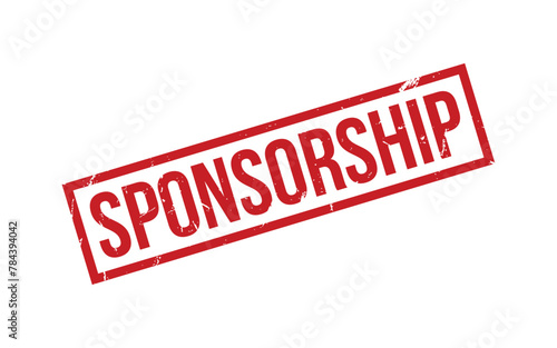 Red Sponsorship Rubber Stamp Seal Vector