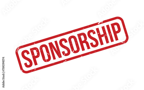 Red Sponsorship Rubber Stamp Seal Vector