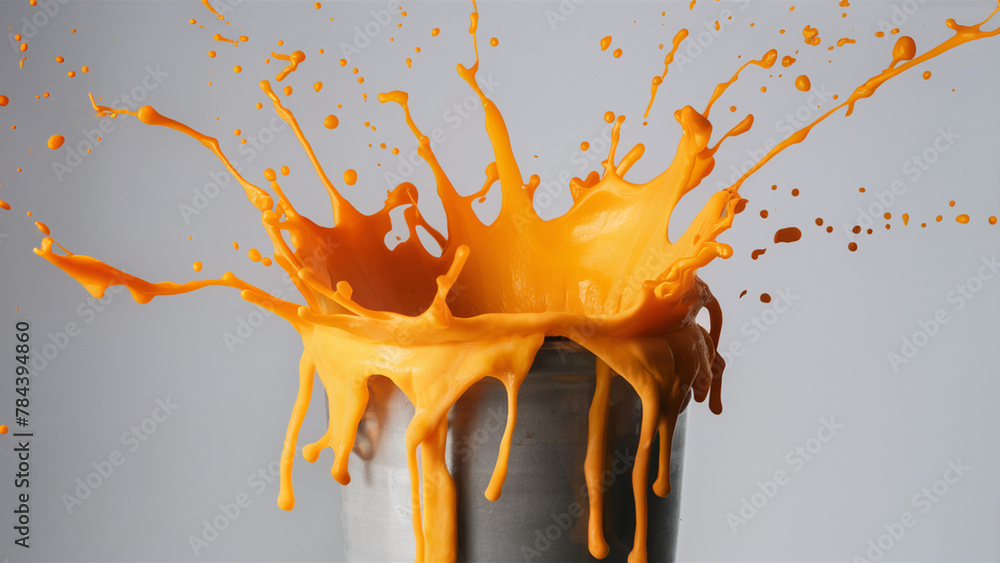 © Mikhail - A powerful splash of yellow viscous liquid. © Mikhail - A powerful splash of yellow viscous liquid.