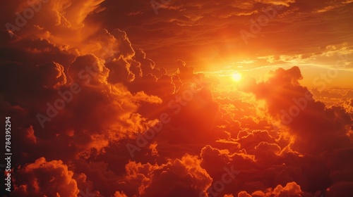A beautiful sunset scene with clouds in the sky. Perfect for various projects
