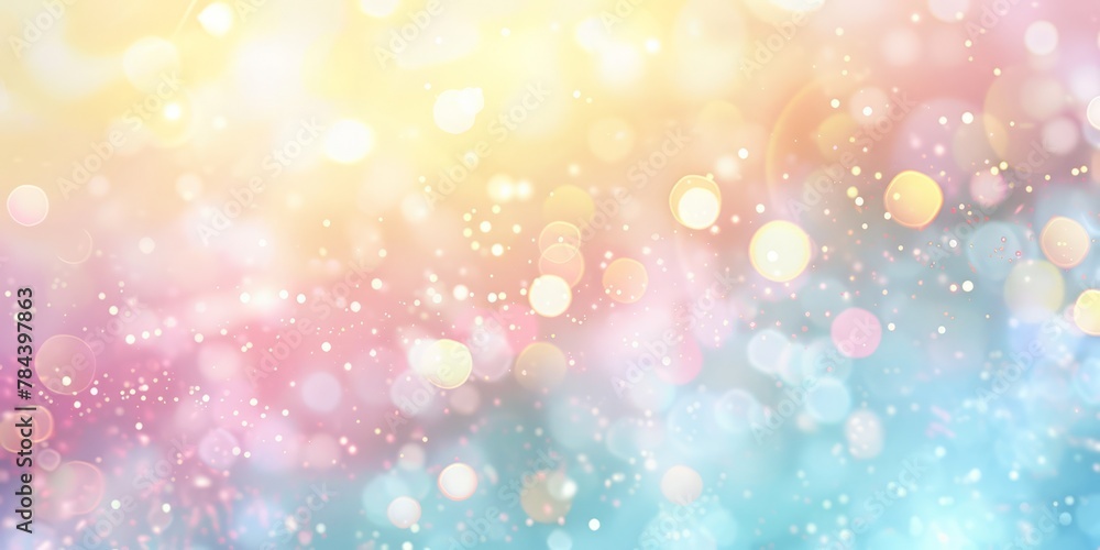 Soft pastel background with shimmering bokeh lights