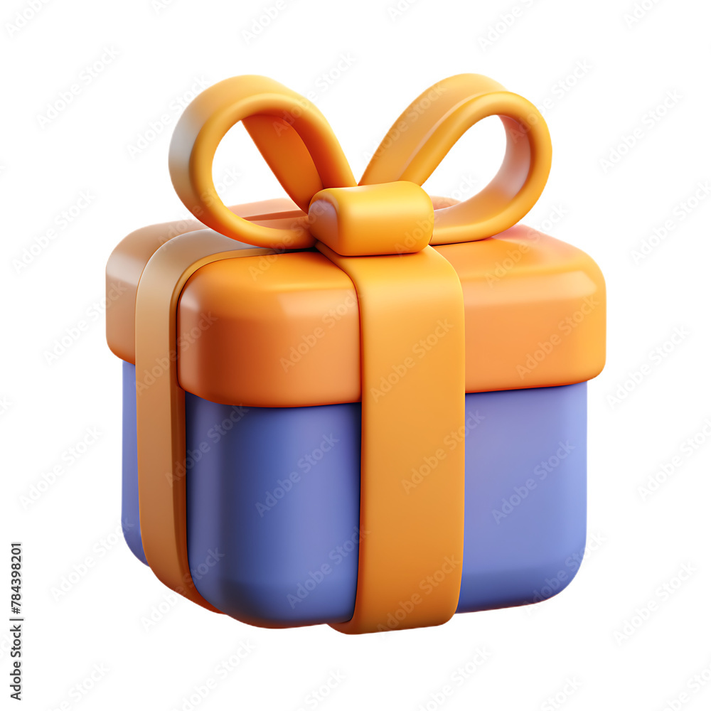gift with golden ribbon icon sign or symbol 3d background illustration gift with golden ribbon icon sign or symbol 3d background illustration