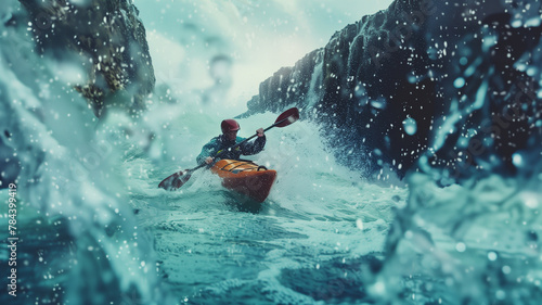 kayaking in iceland © praewpailyn