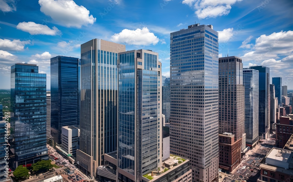 Obraz premium Skyscrapers from a low angle view