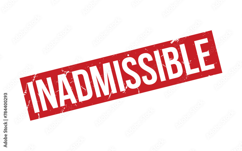 Inadmissible Rubber Stamp Seal Vector Inadmissible Rubber Stamp Seal Vector