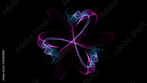 Luminous magic neon wave, abstract light effect illustration. Futuristic lighting effect . Stripes bright sparkling background.