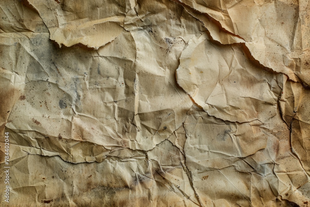 Worn and Creased Old Paper Texture
