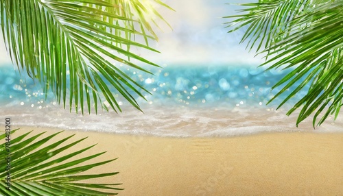 Tropical Temptation: Deftly Defocused Beach View