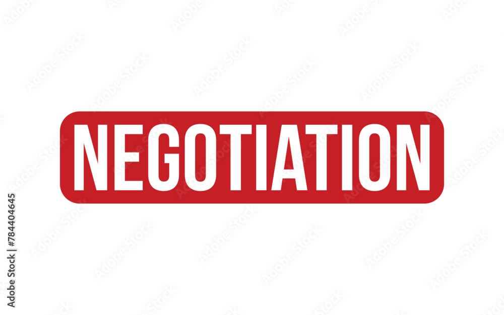 Red Negotiation Rubber Stamp Seal Vector Red Negotiation Rubber Stamp Seal Vector