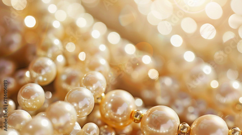 キラキラ光る真珠の背景 Generative AI