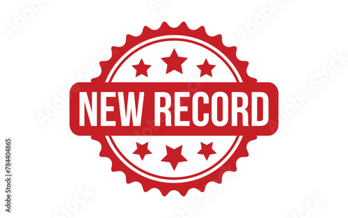 New Record rubber grunge stamp seal vector