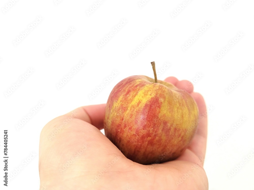 One red apple for delicious taste. One red apple for delicious taste.