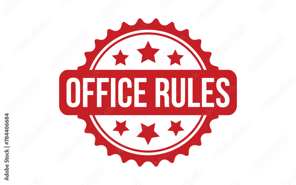 Office Rules rubber grunge stamp seal vector Office Rules rubber grunge stamp seal vector