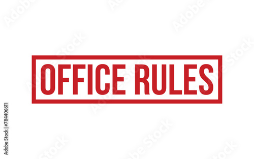 Office Rules Rubber Stamp Seal Vector