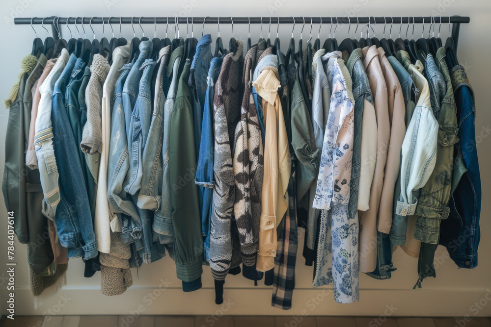 Casual Wardrobe Choices: Clothing Rack Selection