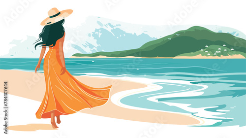Vector illustration beautiful young woman 