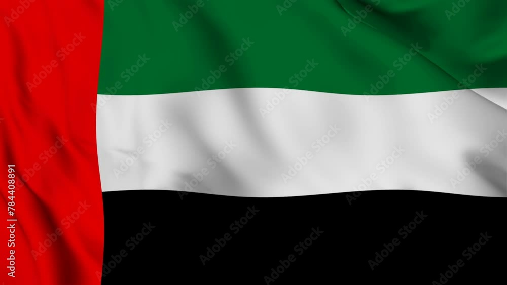 United Arab Emirates Waving Animation Seamless loop. 4K United Arab Emirates Waving Animation Seamless loop. 4K