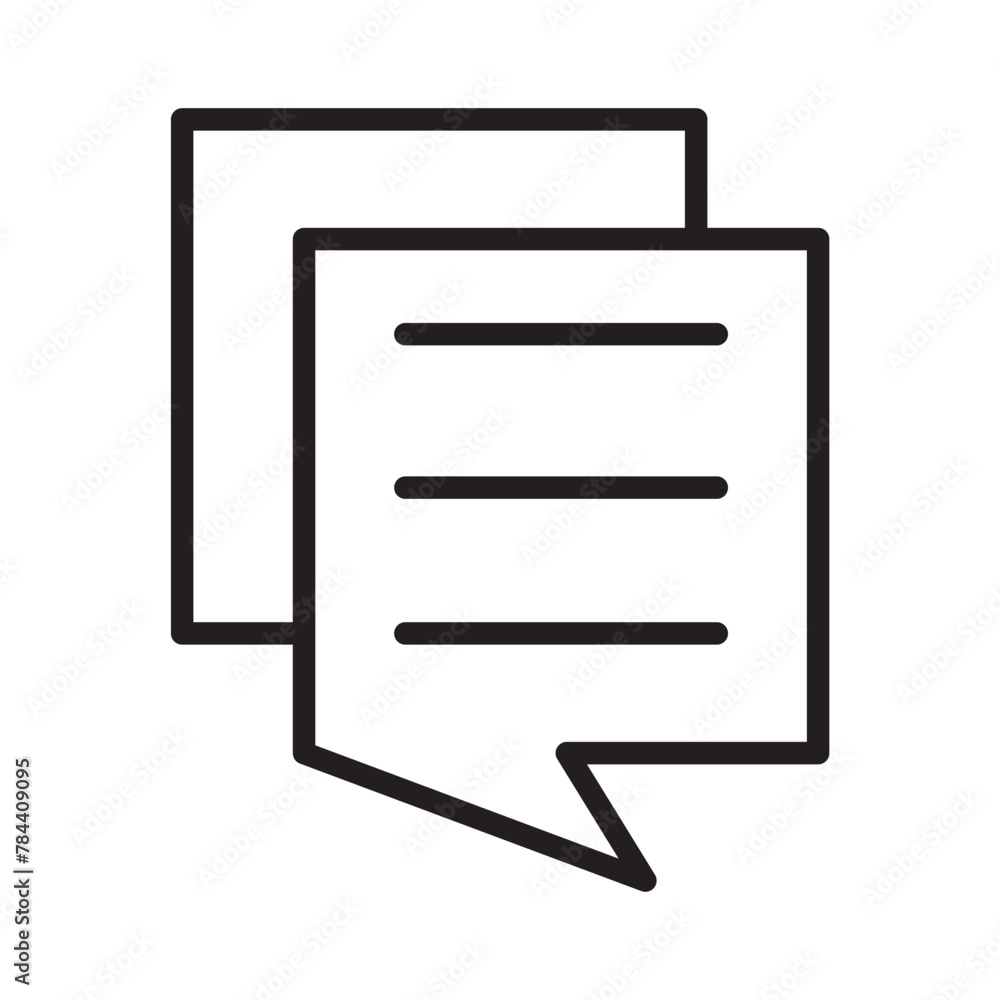 Chat and Speech Bubble icon on White Background. Vector. Used in web , templates . Isolated on white background in eps 10. Chat and Speech Bubble icon on White Background. Vector. Used in web , templates . Isolated on white background in eps 10.