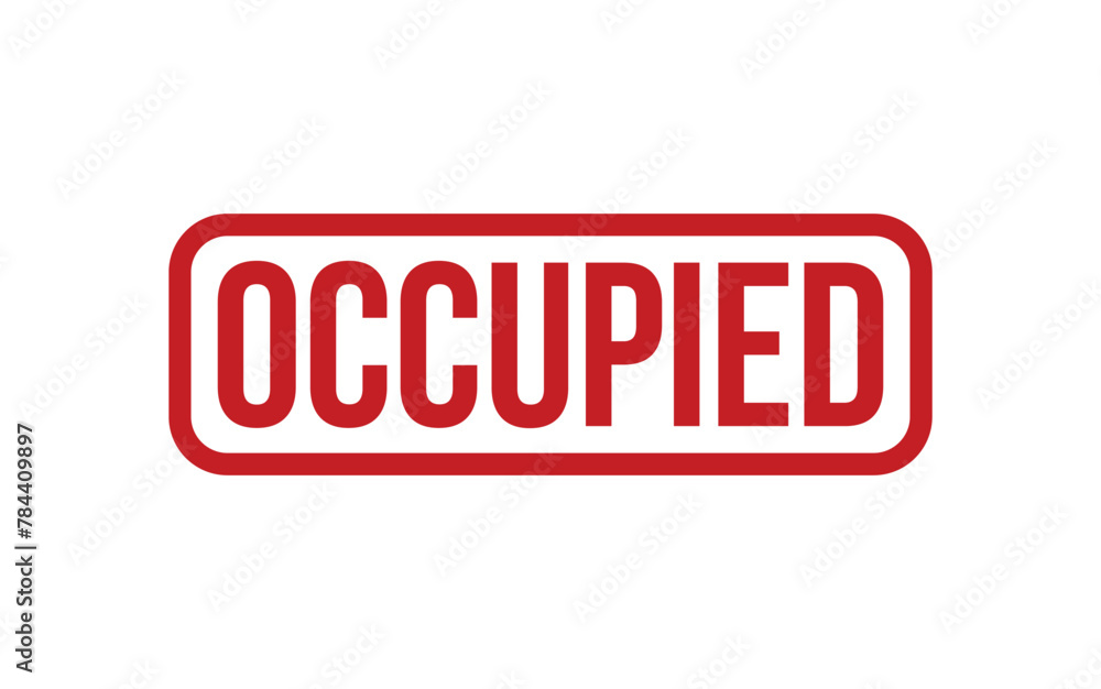 Occupied Stamp. Occupied Rubber grunge Stamp Seal