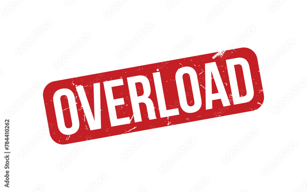 Fototapeta premium Overload Stamp. Red Overload Rubber grunge Stamp