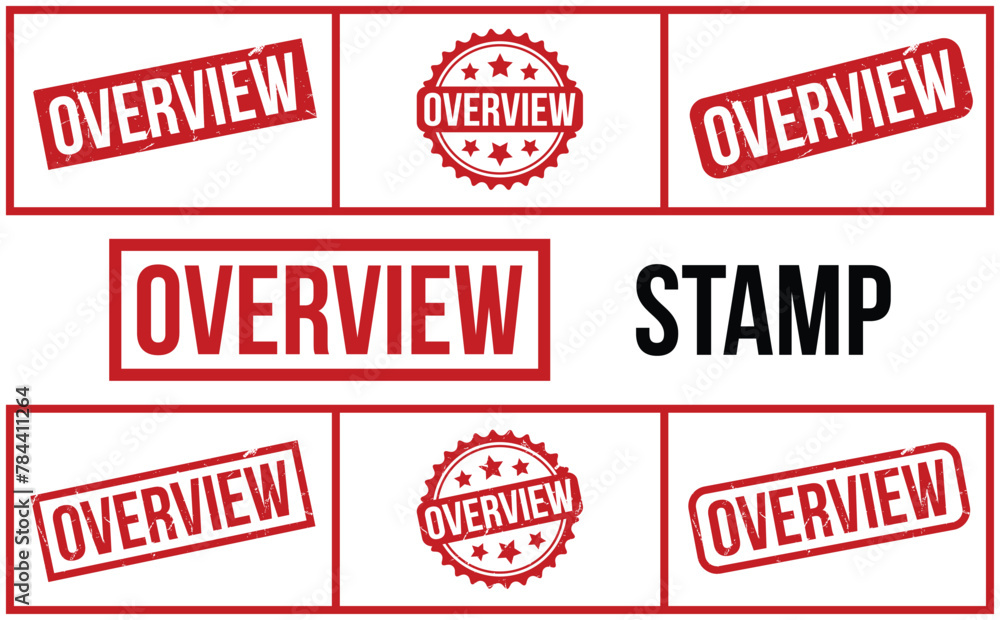 Overview Stamp. Red Overview Rubber grunge Stamp set Overview Stamp. Red Overview Rubber grunge Stamp set