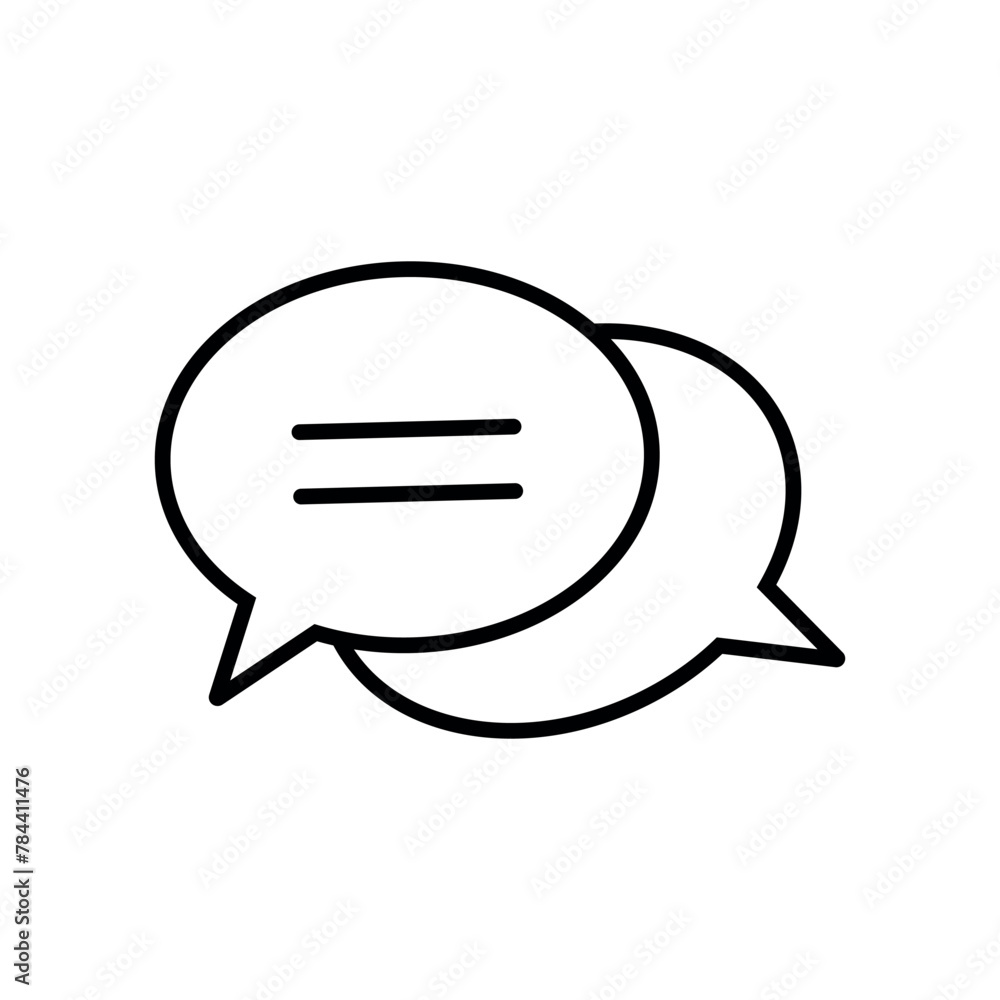 Talk Lineal Icon Symbol Vector. Black Outline Talk Icon Talk Lineal Icon Symbol Vector. Black Outline Talk Icon