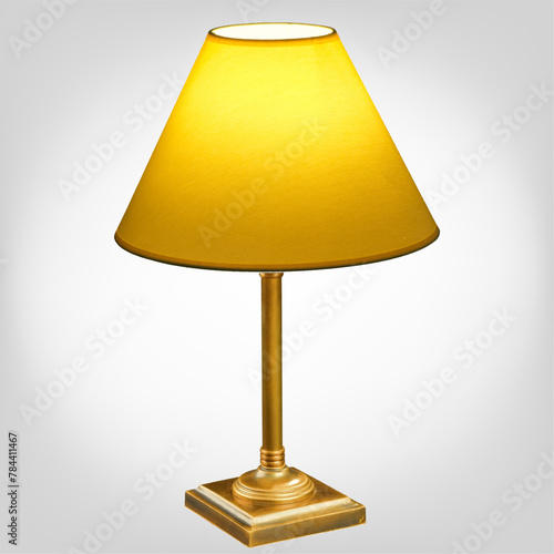 Vintage table lamp isolated on white background. Vector illustration EPS 10.