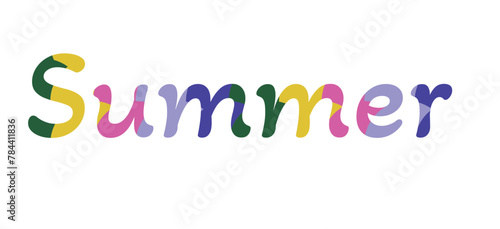 SUMMER! colorful typography banner
