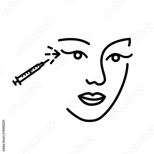 Wrinkles on the eyes icon. Element of anti aging icon for mobile concept and web apps. Thin line wrinkles on the eyes icon can be used for web and mobile. Outline Wrinkles under eyes 